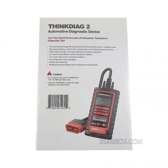 ThinkDiag 2 Auto Diagnostic tool support CAN FD ECU Coding Active Test OBD2 Scanner ALL software 1 Year Free Update Thinkcar ThinkDiag2 ALL Car Brands CanFD protocol All Reset Service