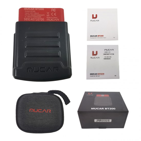 Mucar BT200(Reflash diagzone version) OBD2 Bluetooth Scanner for All Cars Auto Obd2 Tester 15 Resets Diagnosis