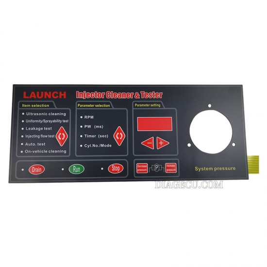 Launch CNC-602A Injector Cleaner Tester English Operation Panel Keyboard