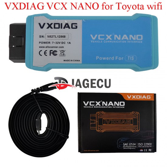 VXDIAG VCX NANO for TOYOTA TIS Techstream Compatible with SAE J2534 WIFI Version