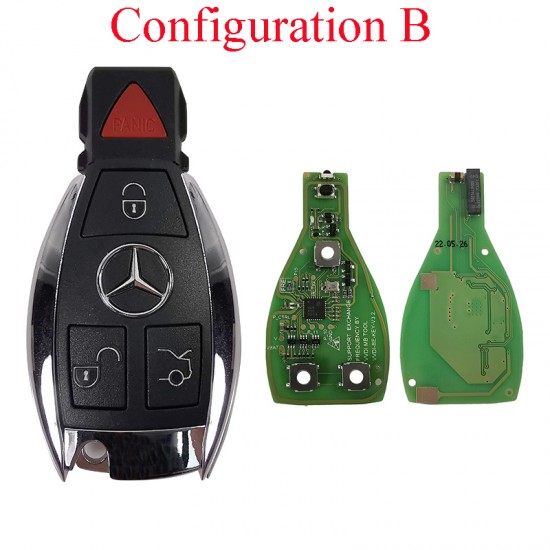 Xhorse VVDI BE Key Pro for Mercedes Benz PCB Remote Chip Improved Version Smart Key 315/433MHz Can Exchange MB BGA Token