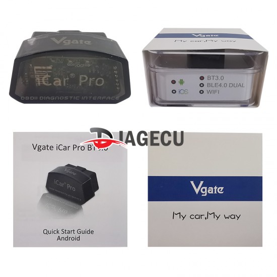 Vgate iCar Pro OBD-II diagnostic tool support Bluetooth 3.0 OBD2 code scanner