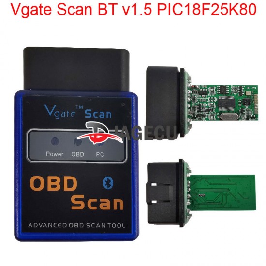 Vgate scan Bluetooth v1.5 1PCB with PIC18F25K80 MINI ELM327 Vgate Scan OBD2 ELM327 Code Scanner (L)