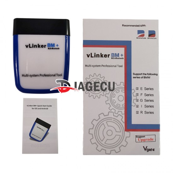 Vgate vLinker BM+ v2.2 (BLE+Bluetooth 4.0) for BMW ELM327 OBD2 Scanner