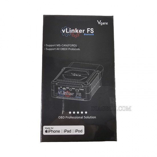 Vgate Vlinker FS Bluetooth OBD2 Diagnostic Scan Tool,OBDII Car Code Reader for IOS,Android & Windows