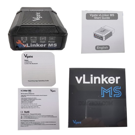 Vgate VLinker MS Bluetooth OBD2 Scanner Upgrade ELM327 Bluetooth Support iOS/PC/Android Car Scanner OBD Auto Diagnostic Tool OBD 2 Scan OBD Code Reader PK ELM327