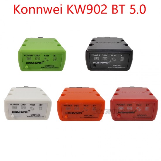 Konnwei KW902 Bluetooth 5.0 ELM327 v1.5 PIC18F25k80 OBDII Code Scanner Reader Android IOS Auto Diagnosis Tool