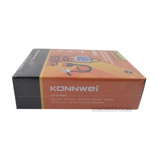 Konnwei KW681 Automotive Battery Tester 2 in1 OBD2 Scanner Multi-language for Car Motorcycle 6v/12v Car Diagnostics Maintain 2000 CCA Car Battery Analyzer