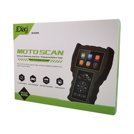 JDiag Motorcycle Diagnostic Tool Jdiag M100 pro Moto scan 2in1 Universal Motorbike Scan tool+Battery Tester