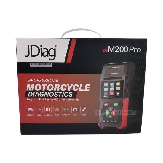 Jdiag M200 PRO full Version Motorcycle Motorbick Diagnostic Scanner Support ECU Remapping&programming Battery Tester Automotive Testing Multi-languages M200Pro