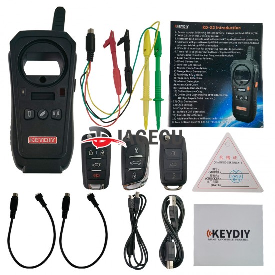 KEYDIY KD-X2 Remote Maker Unlocker and Generator-Transponder Cloning Device with 96bit 48 Transponder Copy Function