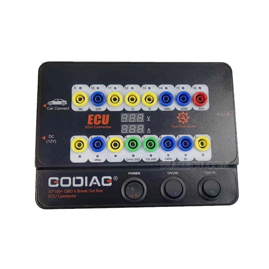 Godiag GT100+ GT100 Pro OBDII Breakout Box ECU Connector with Electronic Current Display and CANBUS Protocol+EU adapter