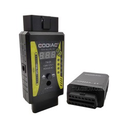 GODIAG GT106 PLUS OBD2 24V to 12V Heavy Duty Truck Adapter for Easydiag/ Golo/ ThinkCar/ ICarScan/ Thinkdiag 2/ DBScar II/ DBScar7 Fuel Injector Cleaning & Testing Relay Testing for Cars & Trucks for K-line with LCD Display