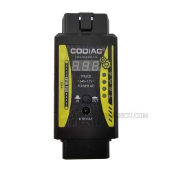 GODIAG GT106 PLUS OBD2 24V to 12V Heavy Duty Truck Adapter for Easydiag/ Golo/ ThinkCar/ ICarScan/ Thinkdiag 2/ DBScar II/ DBScar7 Fuel Injector Cleaning & Testing Relay Testing for Cars & Trucks for K-line with LCD Display