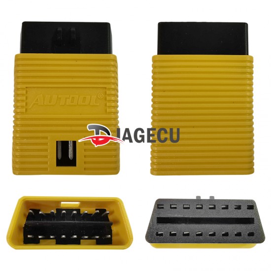 Autool 16pin Extension Connector For ELM327 /Mdiag /Easydiag /GOLO /PRO /PRO3 /V+ Univeral OBDII Scanner Adapter（yellow)