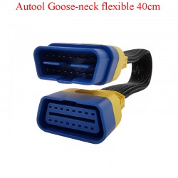 Autool 40cm 0.4m 16pin OBDII Enhanced Extension Male to Female Cable for Launch Easydiag /THINKDIAG /THINKDRIVER /ELM327 OBD2 Cable