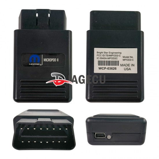 MicroPod2 DBRIII porgrammer Car Diagnostic Tool microPod 2 new Online scanner for Fiat Chrysler Dodge (F)