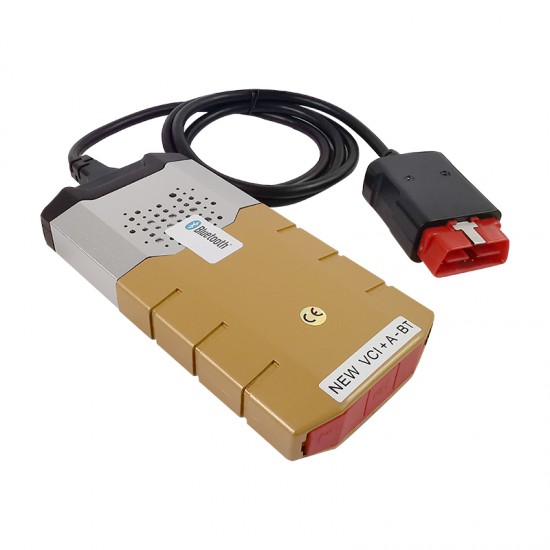 Delphi DS150 Golden case Bluetooth 2PCB v3.0 FTDI with real 9241 chip red relay high quality (GD)