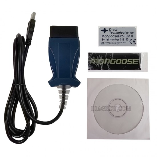 Mongoose Pro GM II USB OBD2 Diagnostic Cable and Reprogramming Interface Supports GDS2 for GM II Cable（TYX）