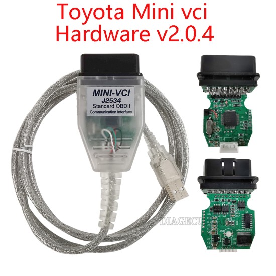 Toyota MINI VCI firmware v2.0.4 for Toyota j2534 Techstream VPW Protocol Supports K-Line/CAN-BUS MINI-VCI HW 2.0.4 FT232RL