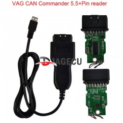 VAG CAN Commander 5.5+Pin Reader 3.9Beta Kilometers Program Obd2 Scanner For Audi/VW/skoda Diagnostic Cable