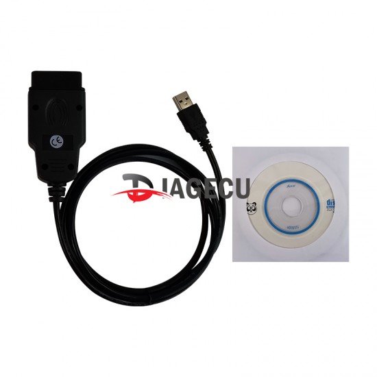 VAG KKL USB for VAG-KKL 409 with FTDI FT232RL Chip programmable for vag 409 kkl OBD2 USB Interface Diagnostic Cable (Black/Blue) (J) 