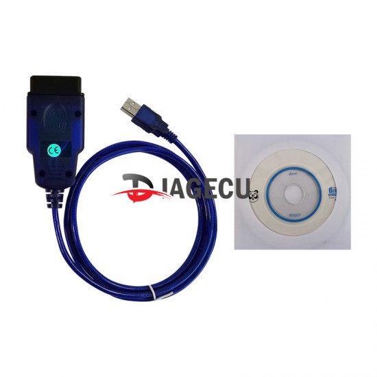 VAG KKL USB for VAG-KKL 409 with FTDI FT232RL Chip programmable for vag 409 kkl OBD2 USB Interface Diagnostic Cable (Black/Blue) (J) 