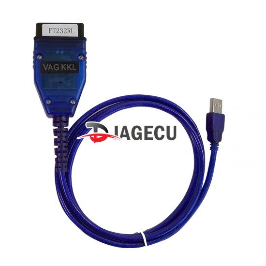 VAG COM 409.1 KKL With FTDI FT232RL Vag-Com vag 409 Diagnostic Interface for VW/Audi/Skoda/Seat VAG COM Scanner (Black/Blue) (M)