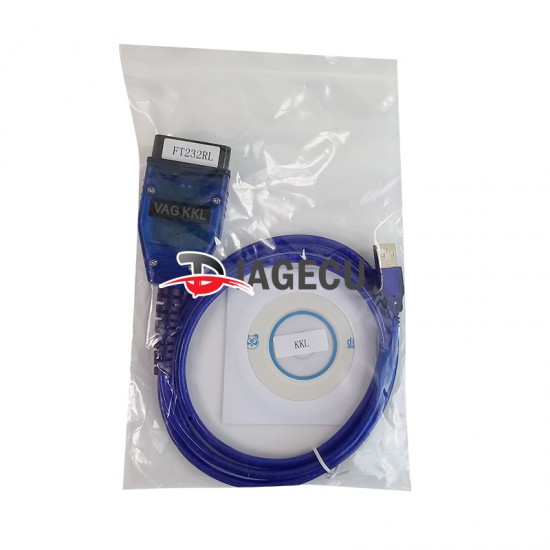 VAG COM 409.1 KKL With FTDI FT232RL Vag-Com vag 409 Diagnostic Interface for VW/Audi/Skoda/Seat VAG COM Scanner (Black/Blue) (M)