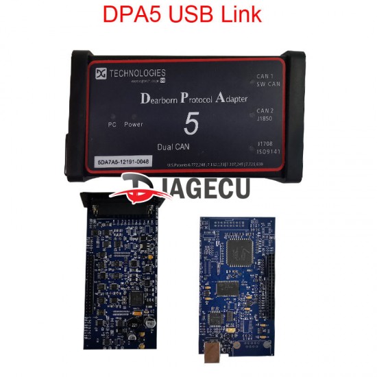 DPA5 USB Link Dearborn Portocol Adapter 5 Diesel Truck Diagnostic Tool Heavy Duty Truck Scanner DPA-5