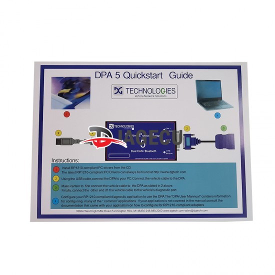 DPA5 USB Link Dearborn Portocol Adapter 5 Diesel Truck Diagnostic Tool Heavy Duty Truck Scanner DPA-5