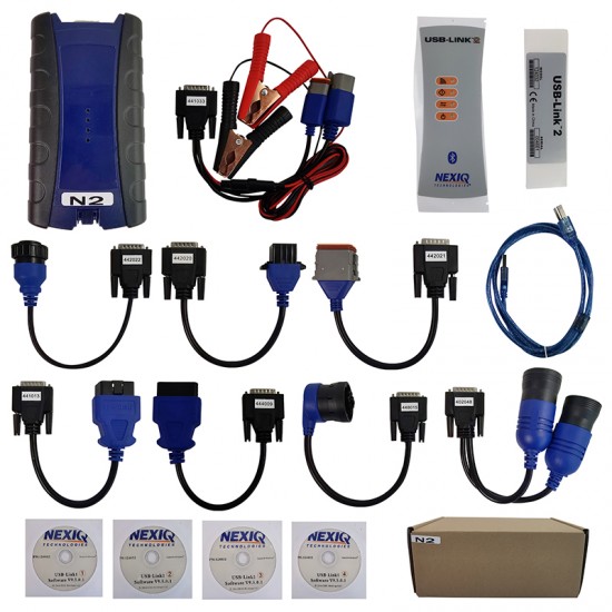 NEXIQ USB LINK 2 NEXIQ-2 USB Link Truck Diagnostic Tool Full Set NEXIQ 2 USB Link With Software Diesel Truck Interface (MT)