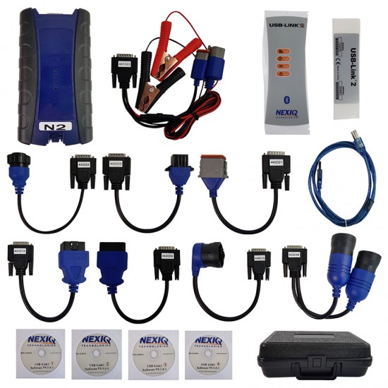 NEXIQ USB LINK 2 NEXIQ-2 USB Link Truck Diagnostic Tool Full Set NEXIQ 2 USB Link With Software Diesel Truck Interface (MT)