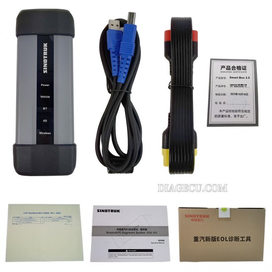 Sinotruk PC diagostic system CNHTC eol vci smartbox 3.0 the third generation Bluetooth version