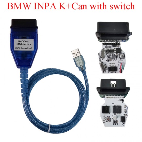 BMW INPA K+dcan USB FTDI with Switch Auto Diagnostic Cable K+CAN For BMW OBD2 Interface Code Reader Cable (MK) 