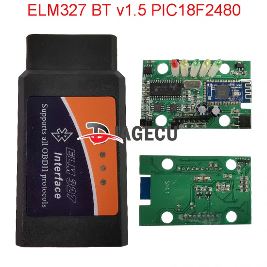 ELM327 Bluetooth v1.5 38400 PIC18F2480 For Android OBD2 Scanner Diagnosis Tool OBD-II ELM 327 (J)