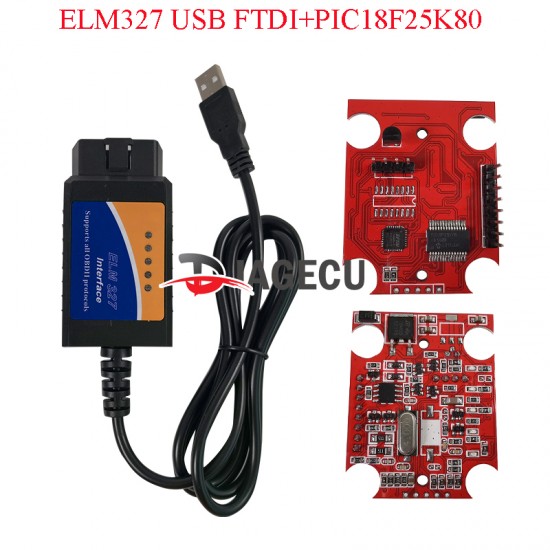 ELM327 USB PIC18F25K80+FTDI OBD2 Car Diagnostic Tools (TYX)