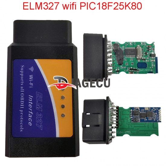 ELM327 Wifi PIC18F25K80 OBDII Diagnostic Scanner ELM327 1.5 Wi-fi IOS/Android/PC (KS)