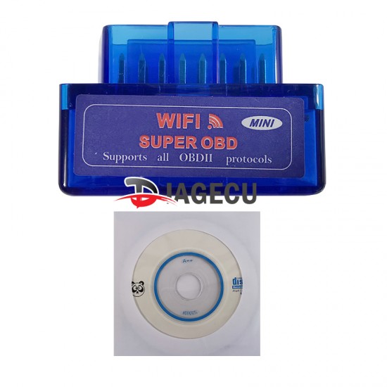 ELM327 Super Mini wifi v1.5 1PCB PIC18F25K80 OBD2 Car Disgnostic Scanner blue (L）