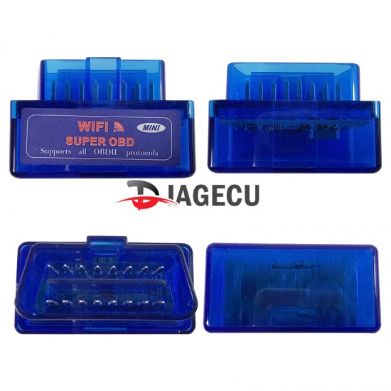 ELM327 Super Mini wifi v1.5 1PCB PIC18F25K80 OBD2 Car Disgnostic Scanner blue (L）