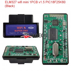 ELM327 Super Mini wifi v1.5 1PCB PIC18F25K80 OBD2 Scanner Code Reader black case (L）