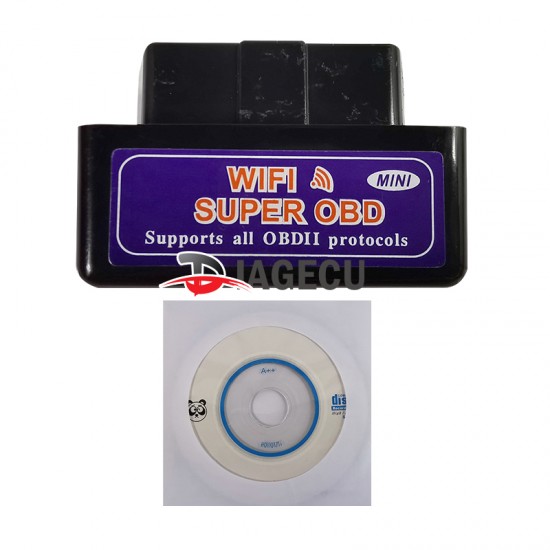 ELM327 Super mini wifi v1.5 1PCB PIC18F25K80 OBD2 Scanner black case (TYX）