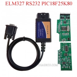 ELM327 COM Port RS232 OBD2 Diagnostic Tool DB9 Female Head With PIC18F25K80 Chip (TYX）