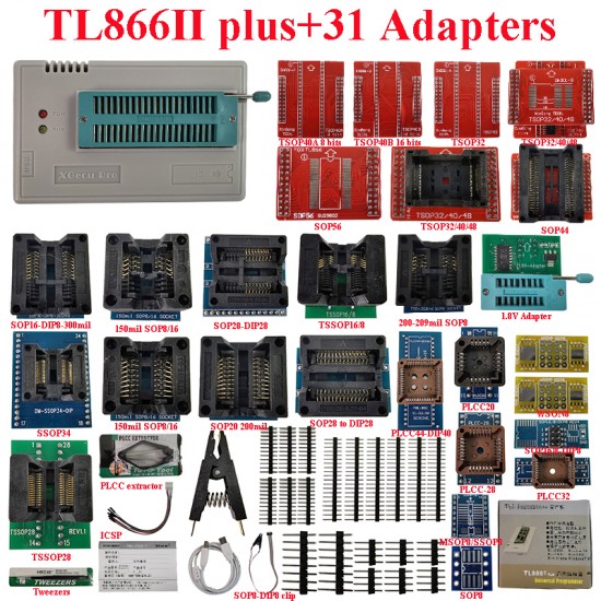 XGECU TL866II Plus Universal Programmer with adapters