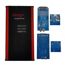 Iprog+ Key Programmer Support IMMO + Mileage Correction + Airbag Reset Iprog Pro Till 2019 Replace Carprog with 6 adapters (MK）