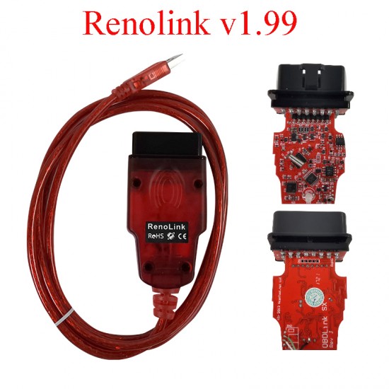 Renolink v1.99 for Renault OBD2 Cable Airbag Reset/Key Coding Reno Link 1.99 OBD ECU Programmer Tool