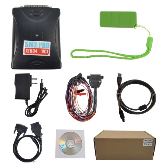 SM2 Pro J2534 VCI with USB Dongle ECU Programmer Read&Write ECU BENCH/FLASH/OBD Scanmatik Support 67 Modules (MK） 