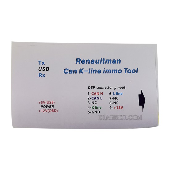 Renaultman Can K-line Immo Tool Support Renault CAN/K-line Immo Tool OBD2 Auto ECU Programmer Read/Write EEPROM FLASH Clear Immobilizer Code Diagnostic Tool