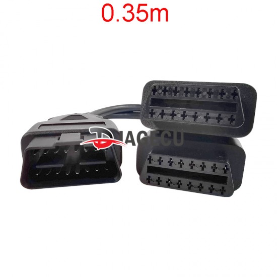 0.35m ELM327 2In1 Converted cable split OBD2 Extension Cable