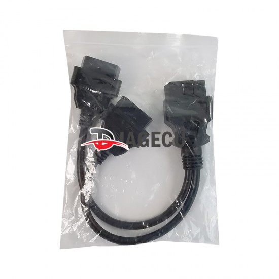 0.35m ELM327 2In1 Converted cable split OBD2 Extension Cable